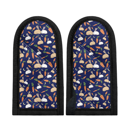 Carrot And Rabbit Pattern Print Skillet Handle Cover