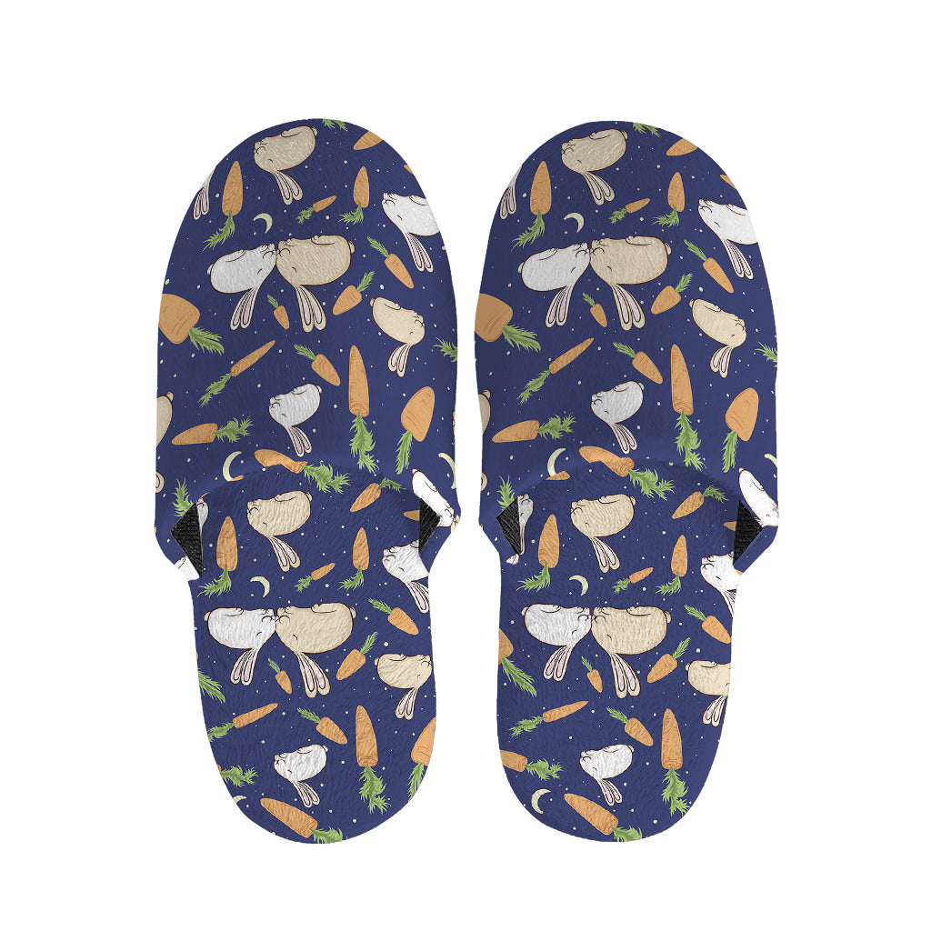 Carrot And Rabbit Pattern Print Slippers