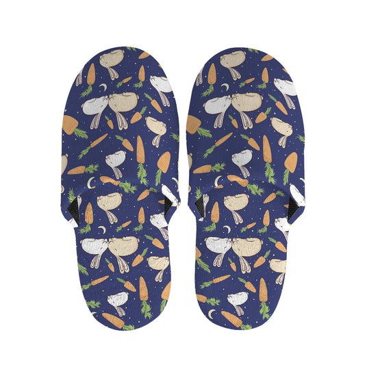 Carrot And Rabbit Pattern Print Slippers