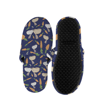 Carrot And Rabbit Pattern Print Slippers