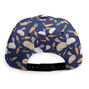 Carrot And Rabbit Pattern Print Snapback Cap