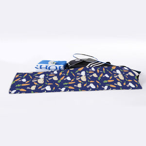 Carrot And Rabbit Pattern Print Sports Towel