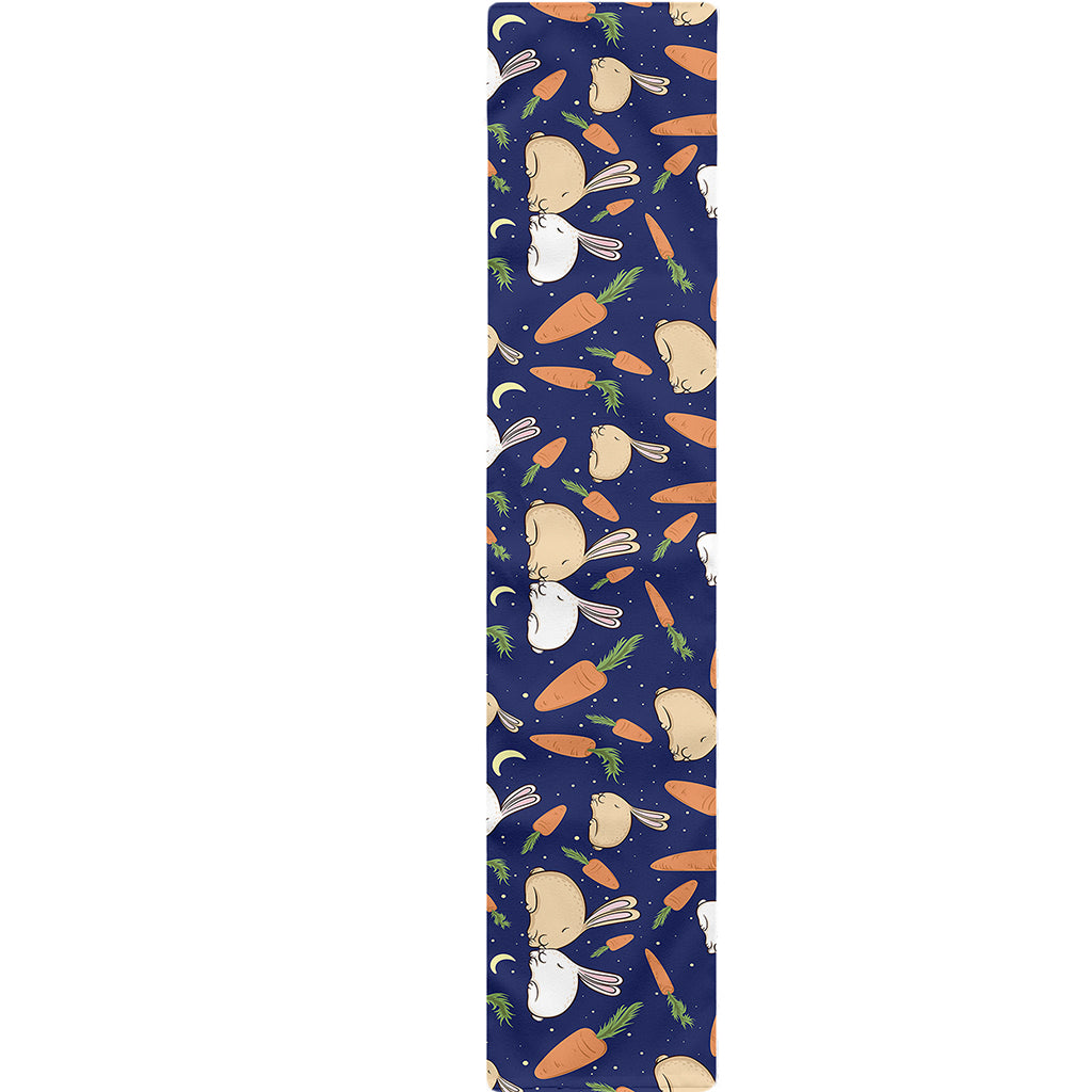 Carrot And Rabbit Pattern Print Table Runner