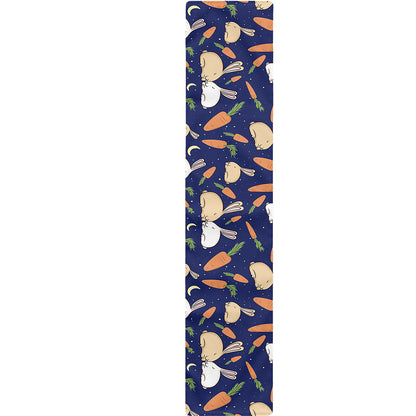 Carrot And Rabbit Pattern Print Table Runner