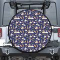 Carrot And Rabbit Pattern Print Tire Cover
