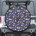 Carrot And Rabbit Pattern Print Tire Cover With Camera Hole