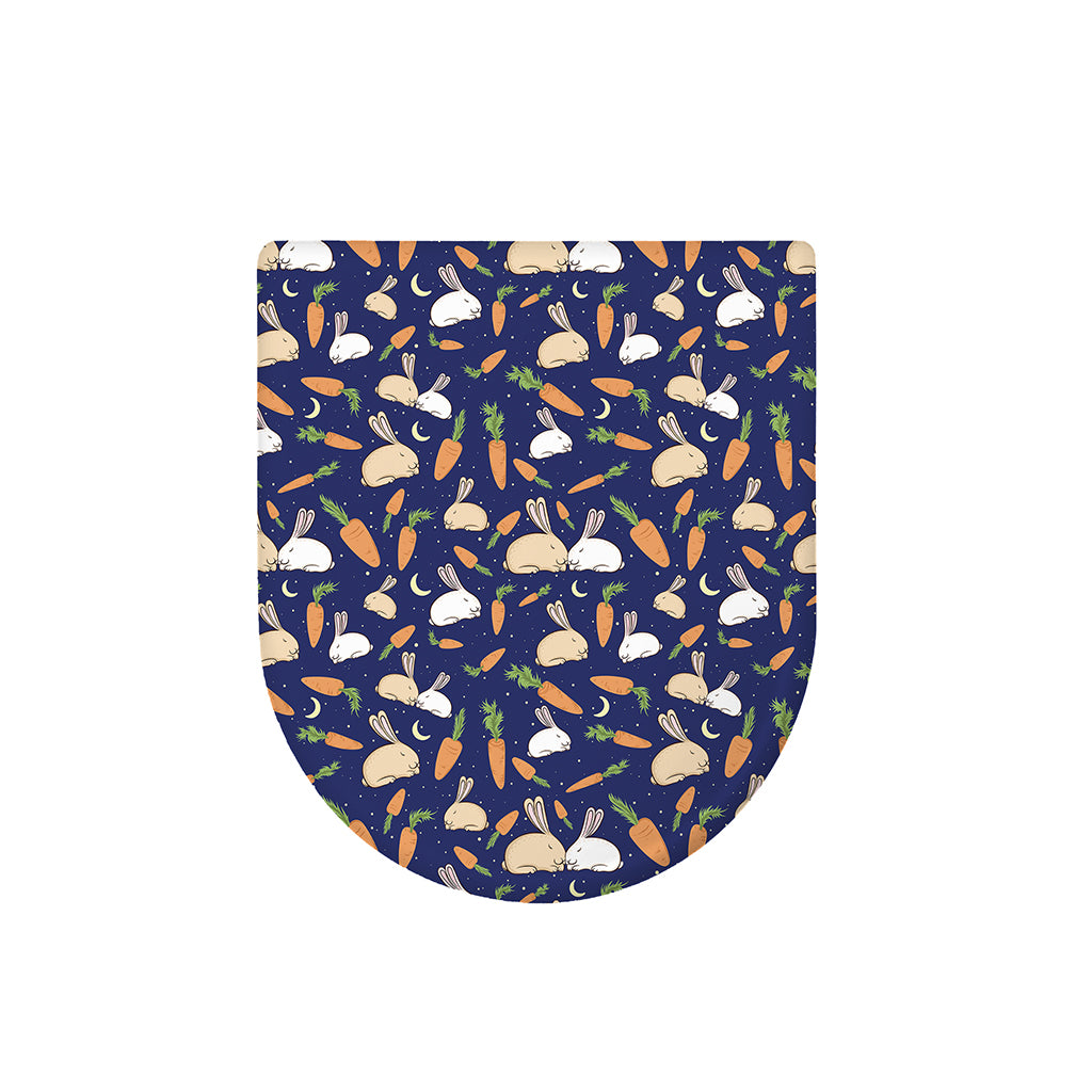 Carrot And Rabbit Pattern Print Toilet Lid Cover