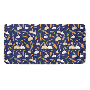 Carrot And Rabbit Pattern Print Towel