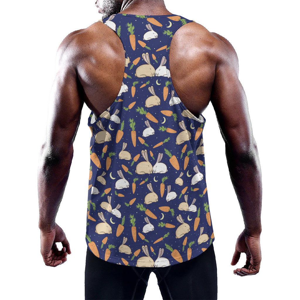 Carrot And Rabbit Pattern Print Training Tank Top