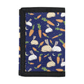 Carrot And Rabbit Pattern Print Trifold Wallet