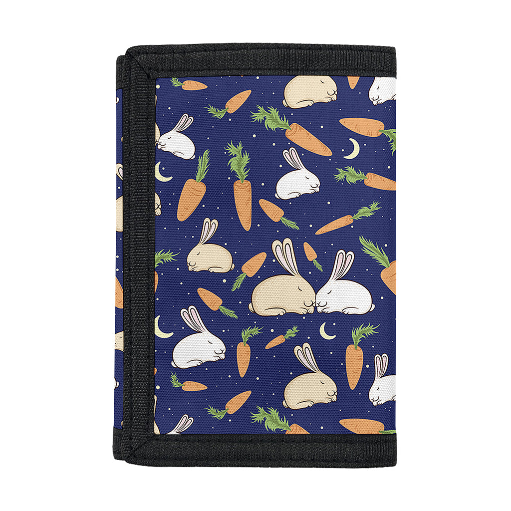 Carrot And Rabbit Pattern Print Trifold Wallet