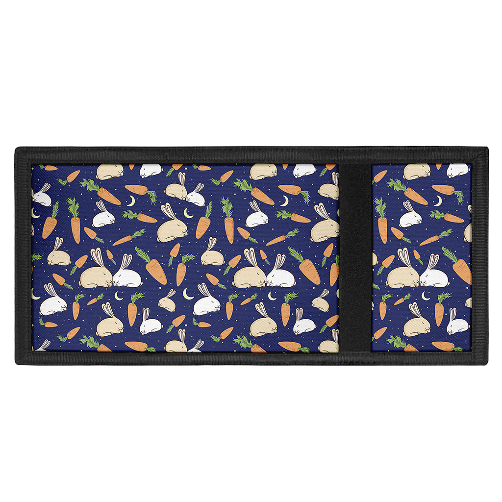 Carrot And Rabbit Pattern Print Trifold Wallet