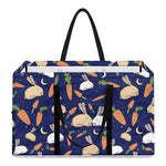Carrot And Rabbit Pattern Print Utility Tote Bag