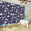 Carrot And Rabbit Pattern Print Wall Sticker