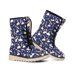 Carrot And Rabbit Pattern Print Winter Boots