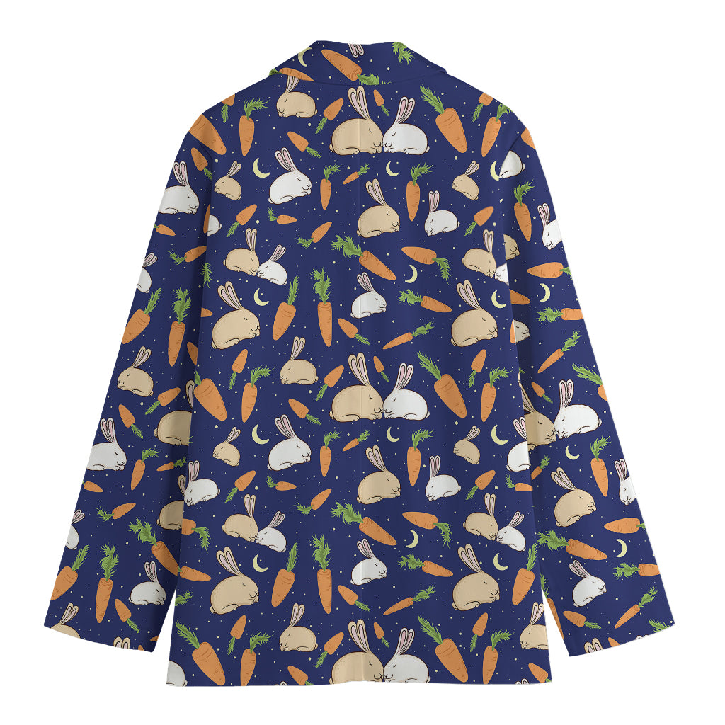 Carrot And Rabbit Pattern Print Women's Blazer