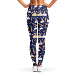 Carrot And Rabbit Pattern Print Women's Leggings