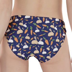 Carrot And Rabbit Pattern Print Women's Panties