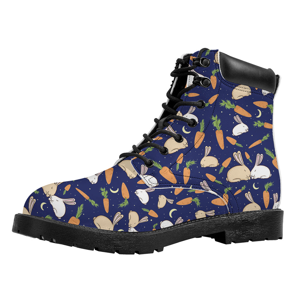 Carrot And Rabbit Pattern Print Work Boots