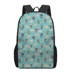 Cartoon Air Balloon Pattern Print 17 Inch Backpack