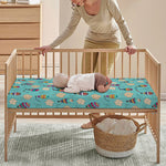 Cartoon Air Balloon Pattern Print Baby Crib Sheet
