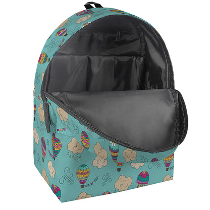 Cartoon Air Balloon Pattern Print Backpack