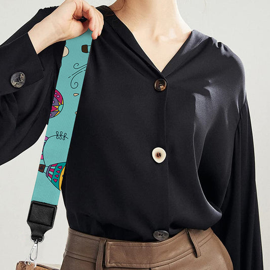 Cartoon Air Balloon Pattern Print Bag Strap