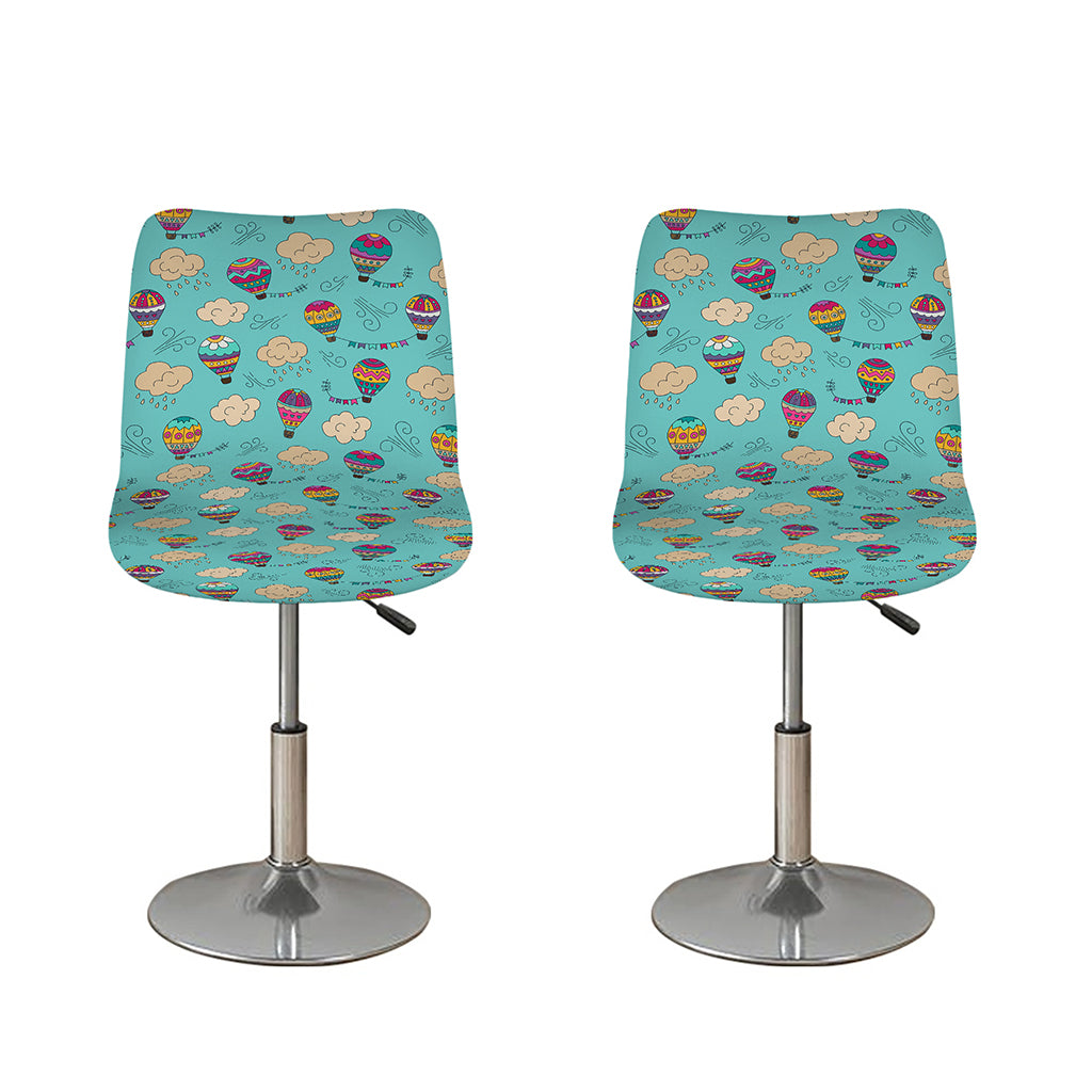 Cartoon Air Balloon Pattern Print Bar Stool Covers