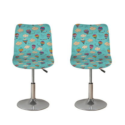 Cartoon Air Balloon Pattern Print Bar Stool Covers