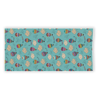 Cartoon Air Balloon Pattern Print Beach Towel