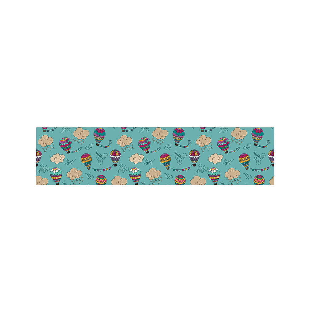 Cartoon Air Balloon Pattern Print Bed Runner