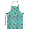 Cartoon Air Balloon Pattern Print Bib Apron With Pocket