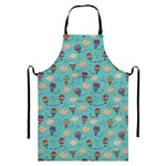 Cartoon Air Balloon Pattern Print Bib Apron With Pocket