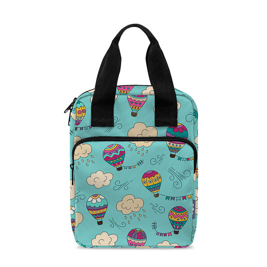 Cartoon Air Balloon Pattern Print Bible Tote Bag