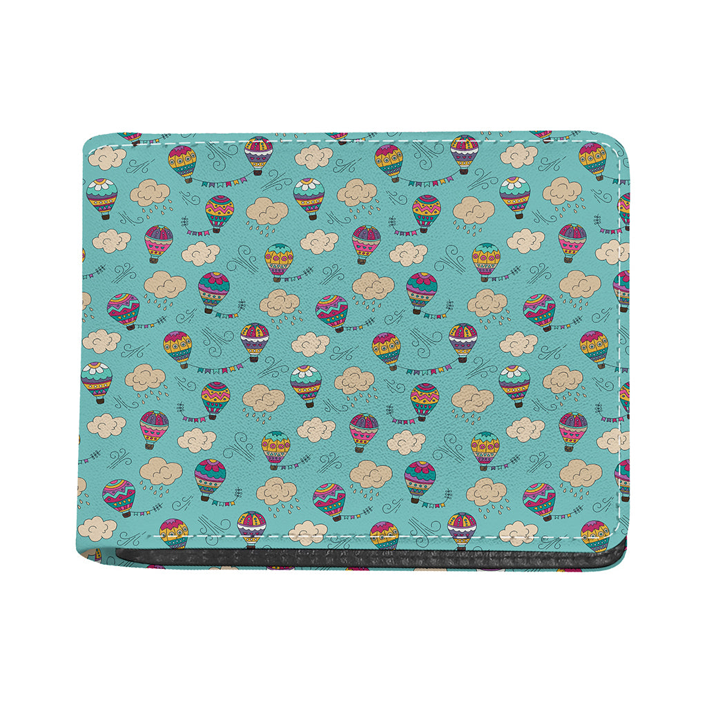 Cartoon Air Balloon Pattern Print Bifold Wallet