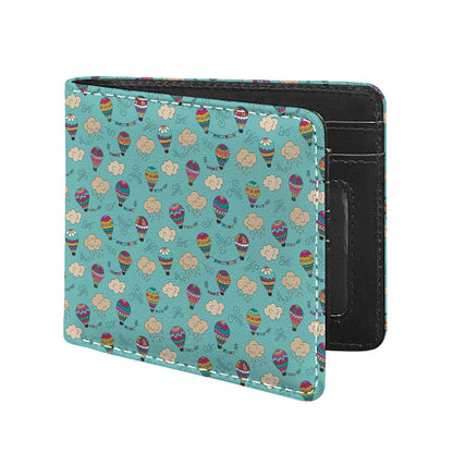 Cartoon Air Balloon Pattern Print Bifold Wallet