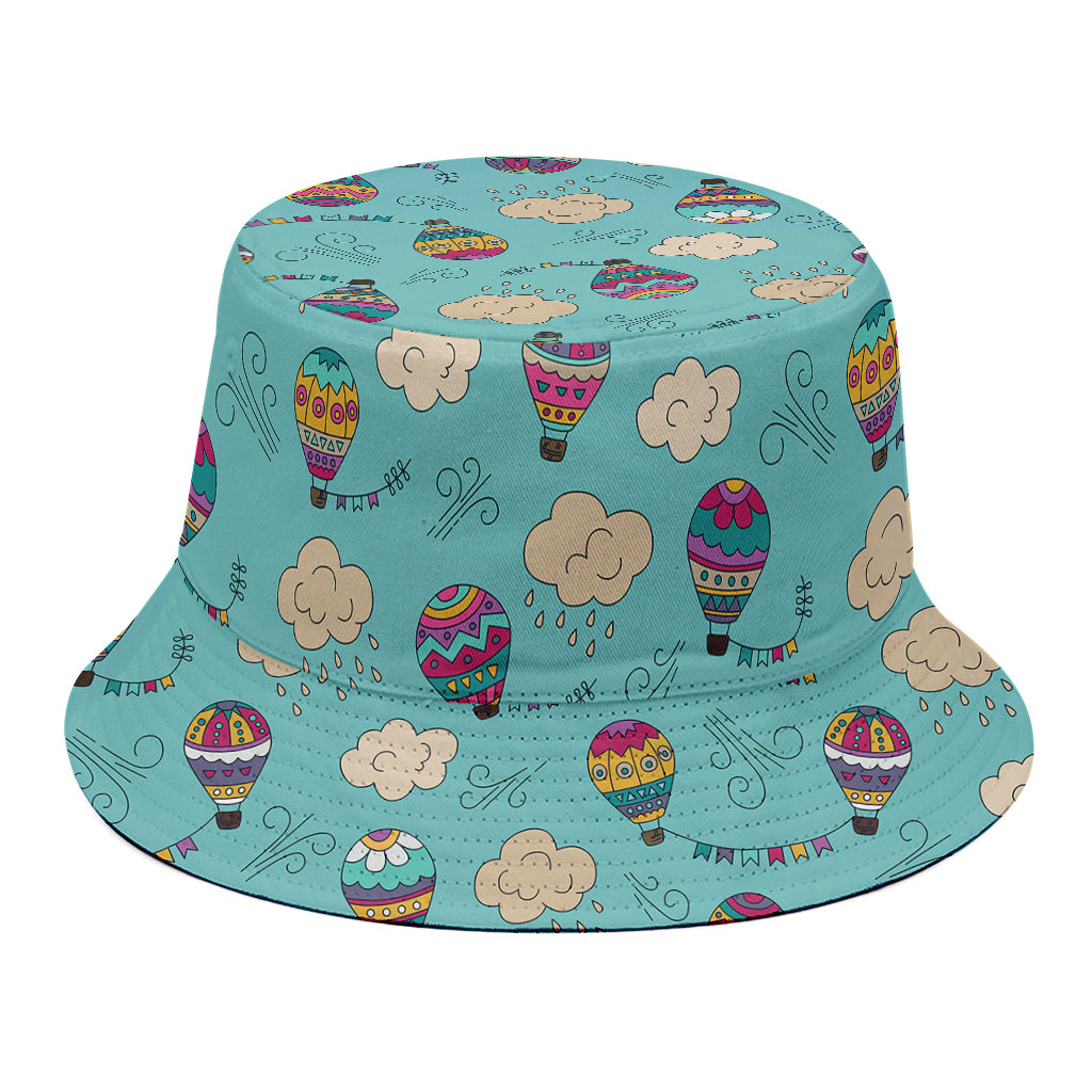 Cartoon Air Balloon Pattern Print Bucket Hat