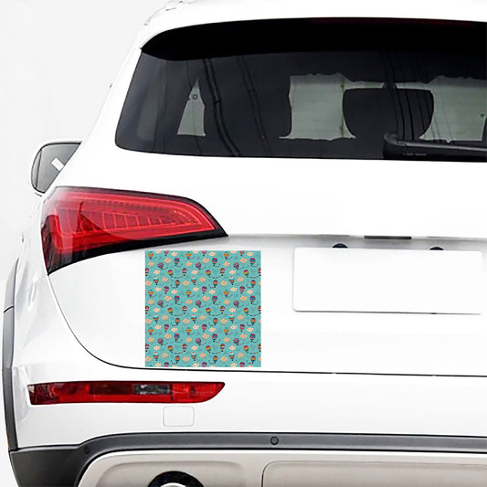 Cartoon Air Balloon Pattern Print Car Sticker