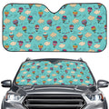 Cartoon Air Balloon Pattern Print Car Windshield Sun Shade