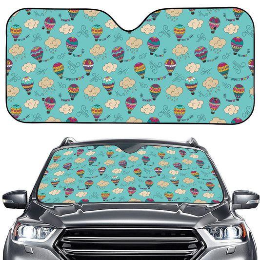 Cartoon Air Balloon Pattern Print Car Windshield Sun Shade