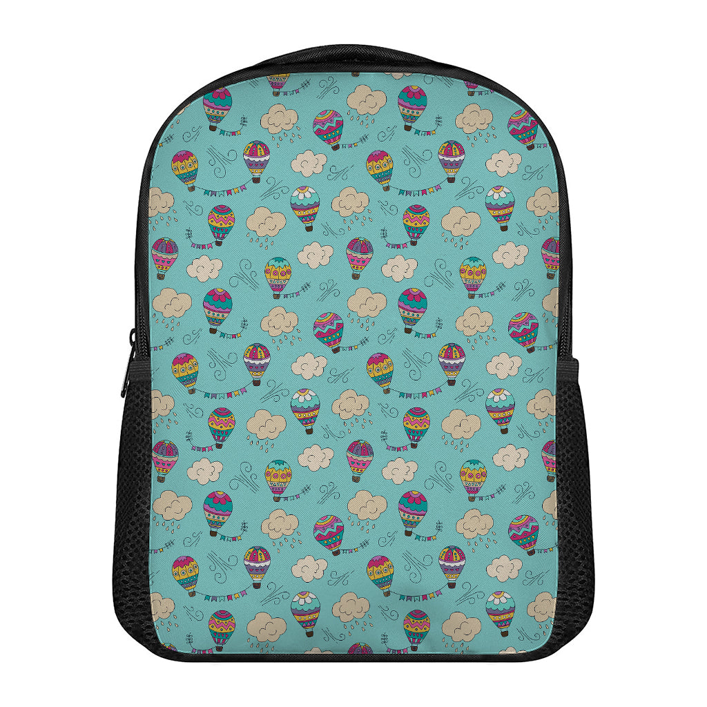 Cartoon Air Balloon Pattern Print Casual Backpack
