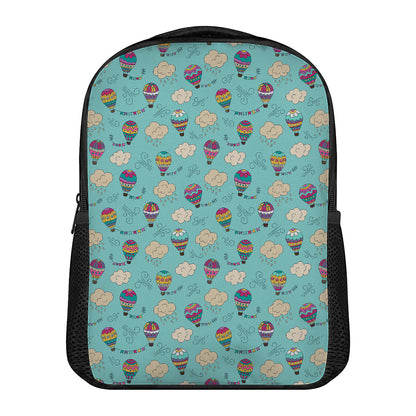 Cartoon Air Balloon Pattern Print Casual Backpack
