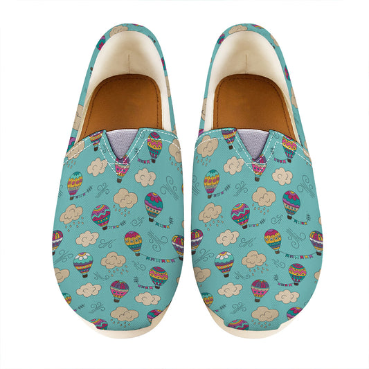 Cartoon Air Balloon Pattern Print Casual Shoes