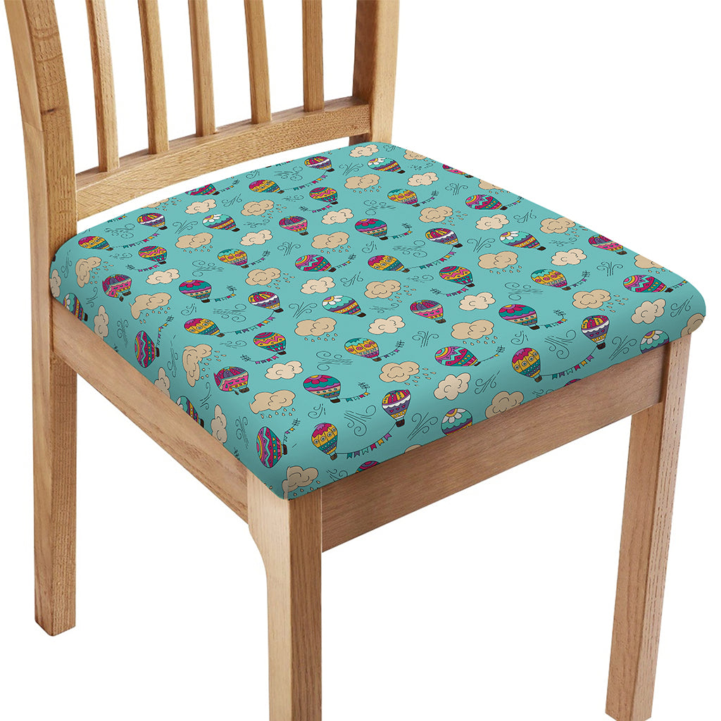 Cartoon Air Balloon Pattern Print Chair Cushion Cover