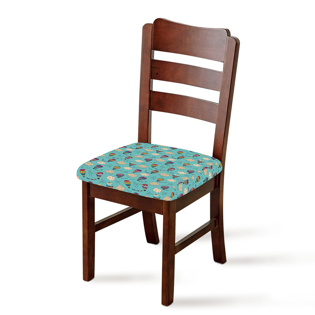 Cartoon Air Balloon Pattern Print Chair Cushion Cover