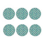 Cartoon Air Balloon Pattern Print Coaster Set