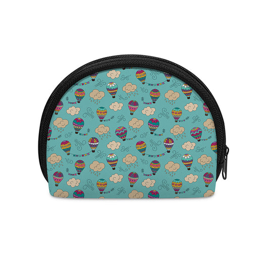 Cartoon Air Balloon Pattern Print Coin Purse