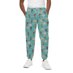 Cartoon Air Balloon Pattern Print Cotton Pants