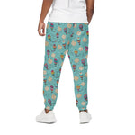 Cartoon Air Balloon Pattern Print Cotton Pants