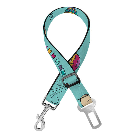 Cartoon Air Balloon Pattern Print Dog Seat Belt
